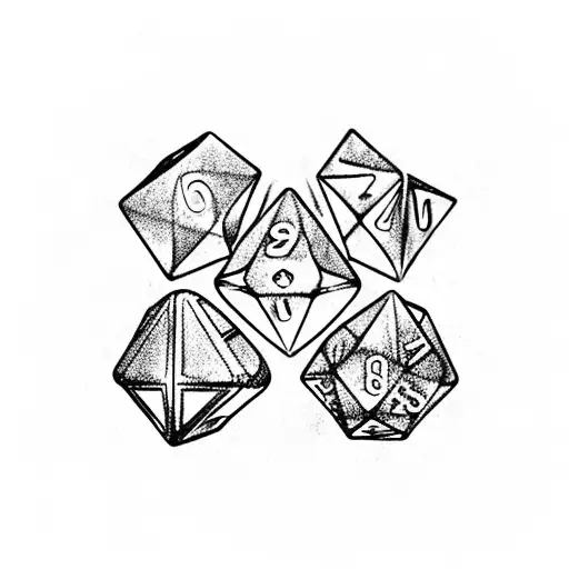 Dnd Dice Set In The Wind