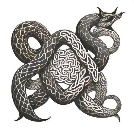 Double Infinity Snake Intertwined