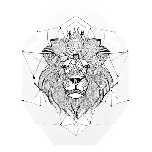 Lion Headress On A Woman