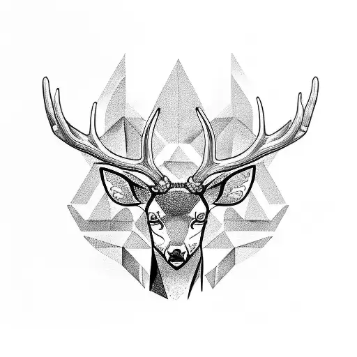 A Powerful Deer With Prominently Large Antlers