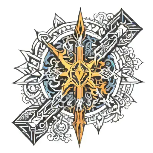 Fiery Warrior Sword Piercing