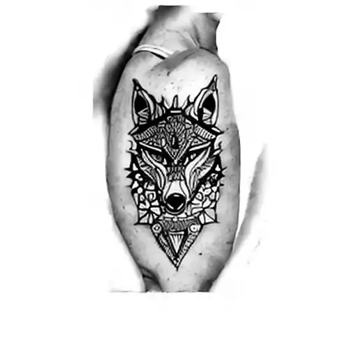 A Tribal Tattoo Boruca Wolf