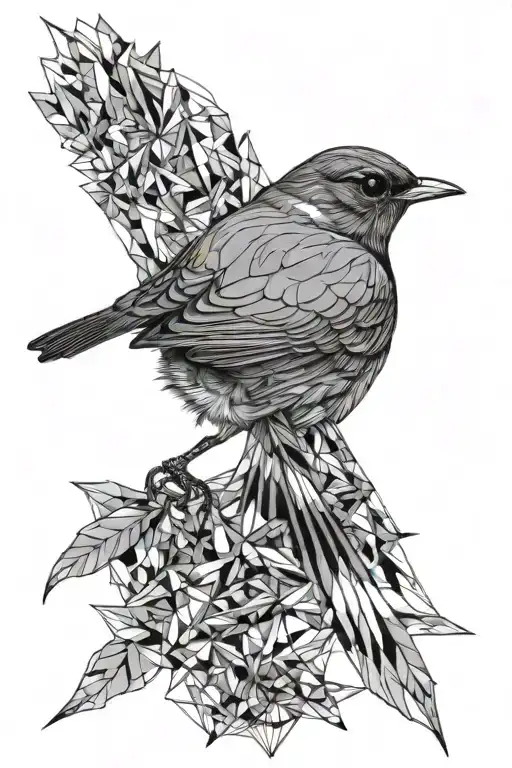 North American Robin Bird Perched