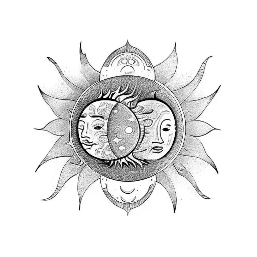 Moon And Sun Yin And Yang