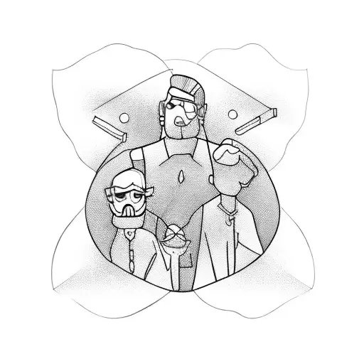 A Man With Wife And Two Sons With Two Time Pieces