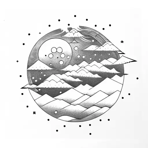 Japanese Sword With Night Sky And Moon Background