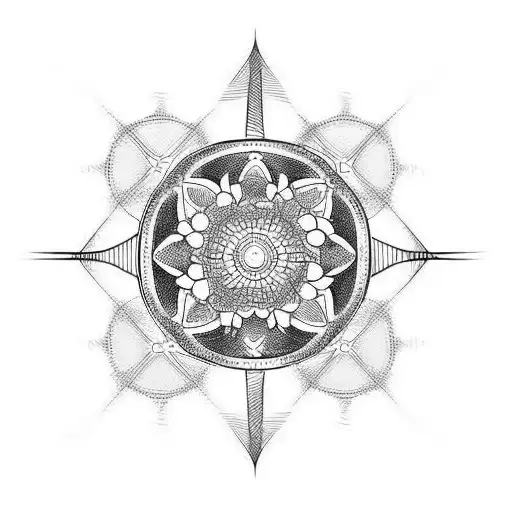 Black Line In Horizontal With Circle In Center