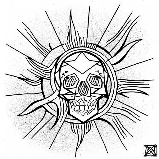 Skull And Sun And Cage