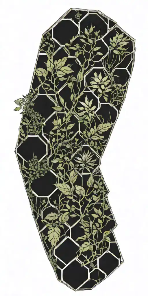 Viney Plants And Growing In Hexagons