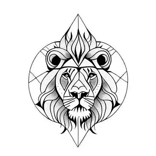 Lion Mandala On Leg