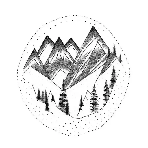 Mountain With Ski Racer