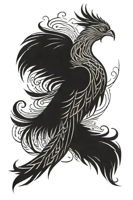 Phoenix With Cursive Writing Poetry