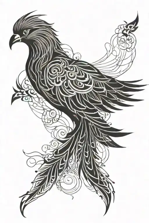 Phoenix With Cursive Writing