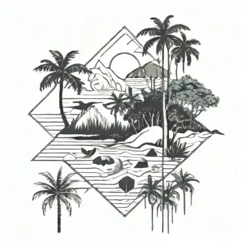 Beach And Forrest With Pura Vida