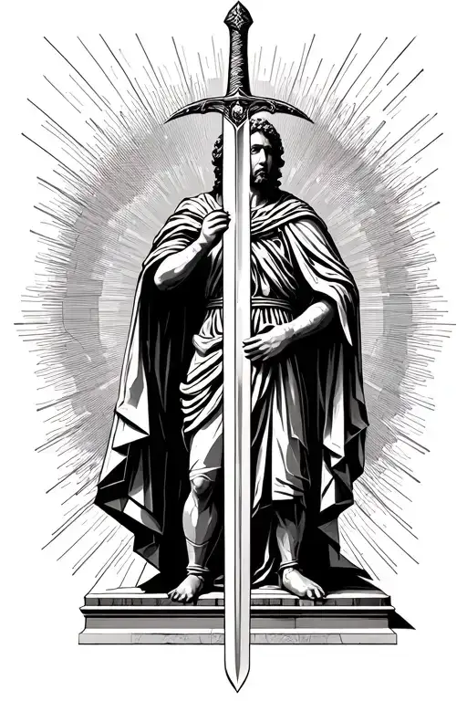 Arminius Statue Raising Sword