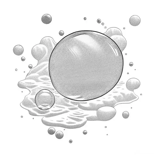 A Bubble On The Beach By The Sea