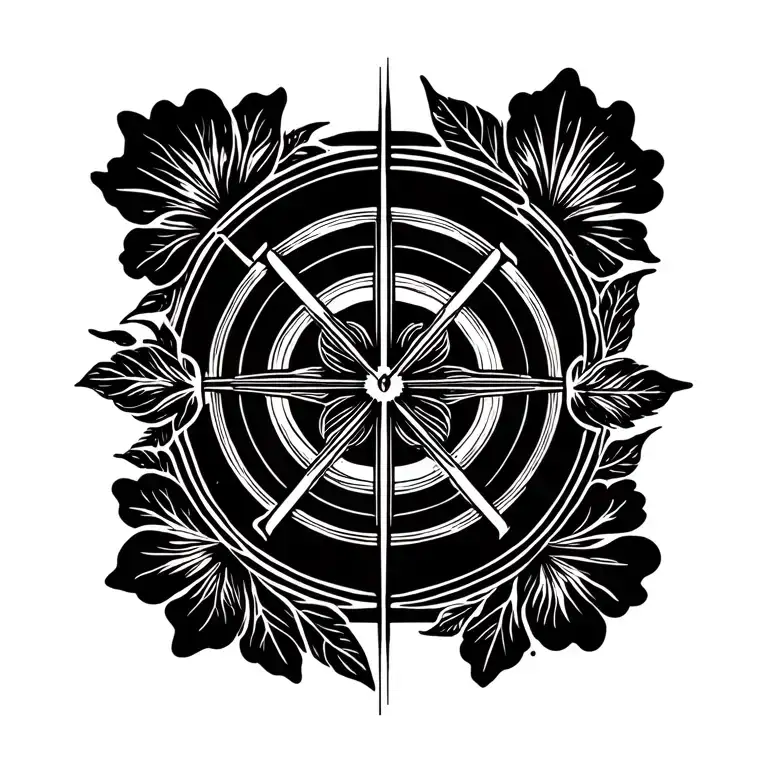 Hibiscus Logo For Archery Team