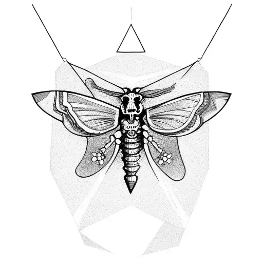 Skeleton Holding A Moth