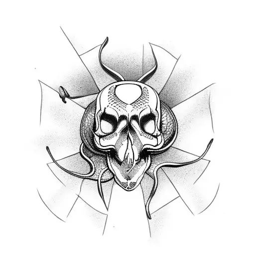 Snake Flames Skull Mist