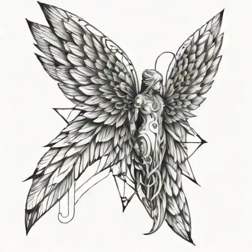 Hourglass Angel Wings
