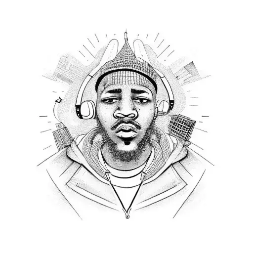 Black Rapper On Street Of San Telmo