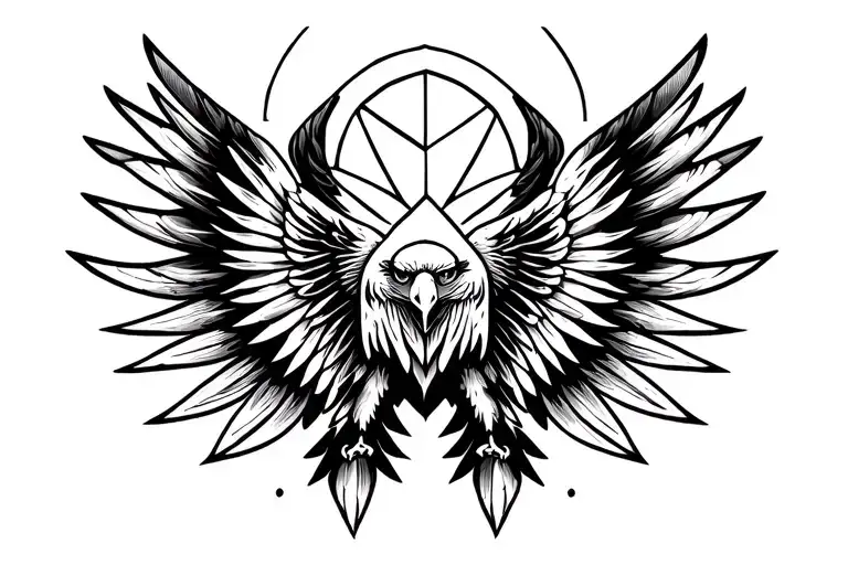 Native American Eagles Wings Spread