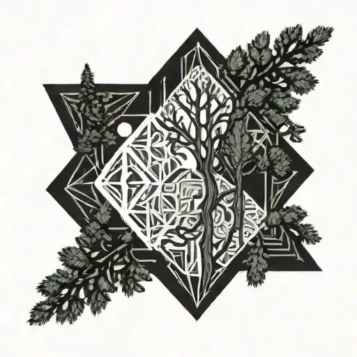 A Will O Wisp Guy Glowing In A Pine Forest