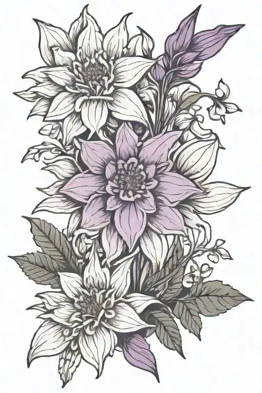 Lily Lilac Chrysanthemum Snowdrop Holly