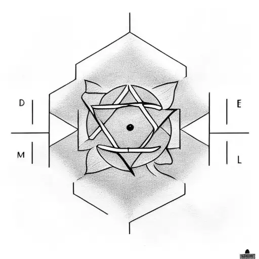 Minimalistic Tattoo With The Rule Of Three And Three Elements That Represents Freedom