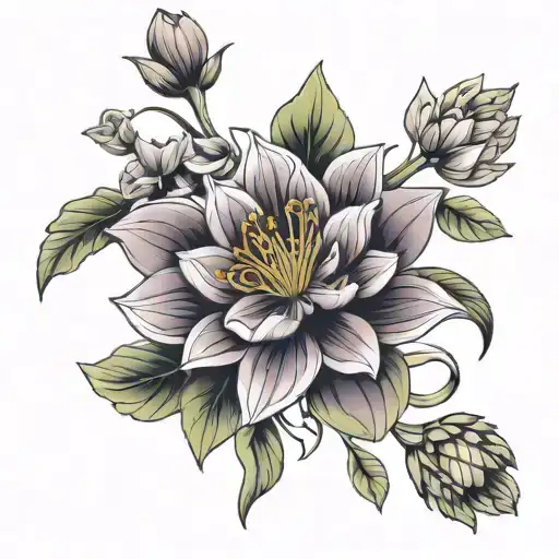 Lily Lilac Chrysanthemum Snowdrop Holly