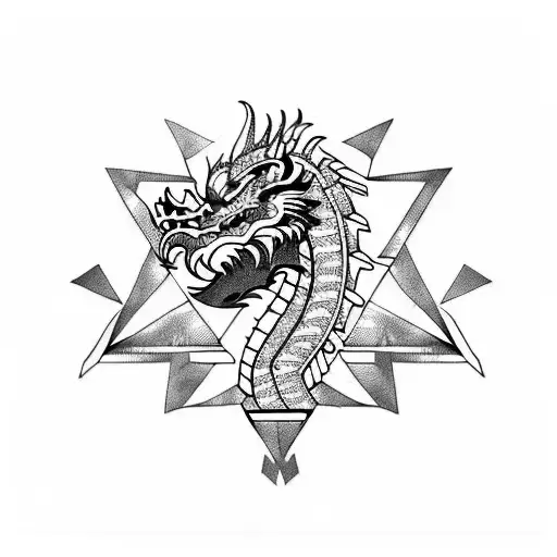 Aztec Dragon On Aztec Pyramid