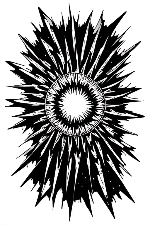 A Burning Sun Shattering Into Pieces