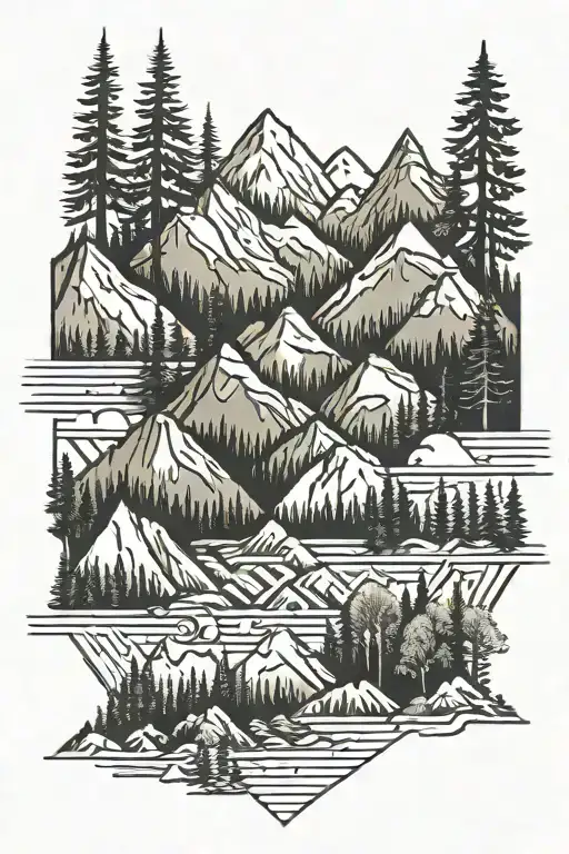Mountain And Forrest