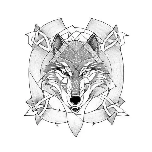 Narrow Celtic Wolf