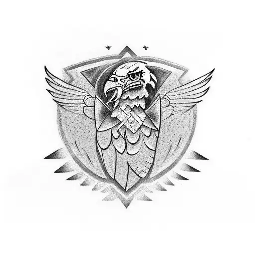 Sigma Greek Letter Mix With Eagle