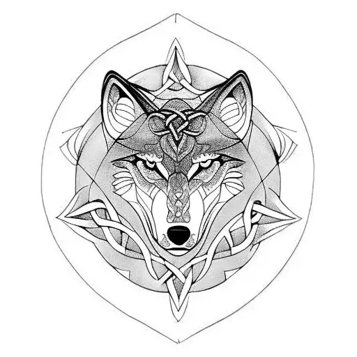 Narrow Celtic Wolf