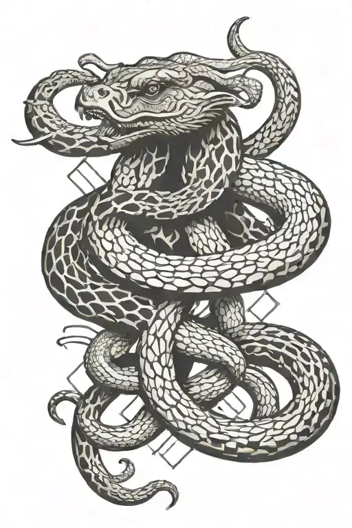 Ox And Snake Intertwined