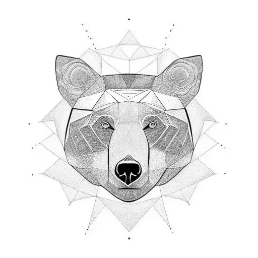 Alma's Name Integrated Into A Bear Silhouette