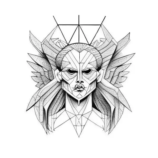 Brutalism Style Angel And Devil