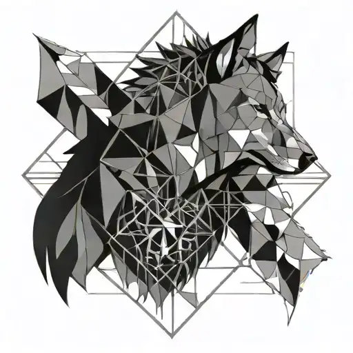 An Insignia That Has One Wolf And One Dove