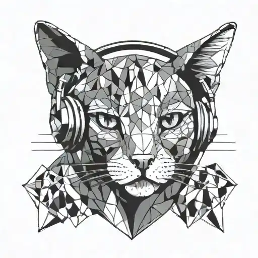 Cat Wearing Headphones