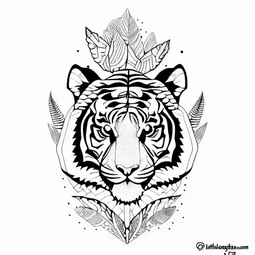 Moon Leaf Tiger Tribal