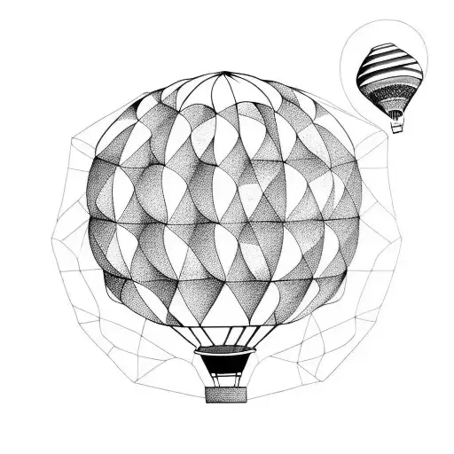 Hot Air Balloon And An Hourglass