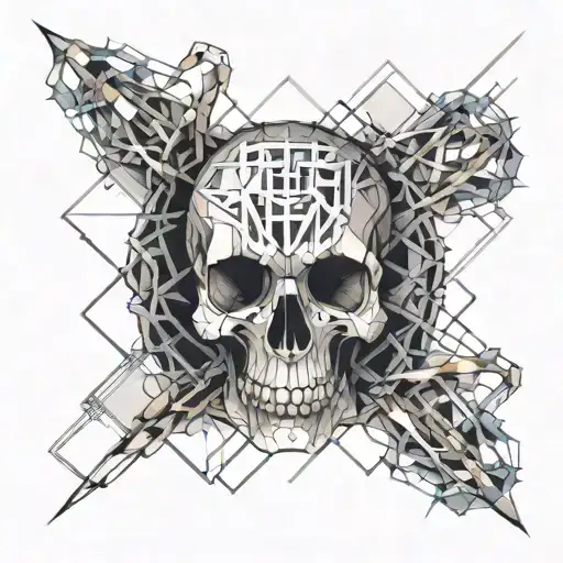 Skeleton With Ribs Ripped Apart