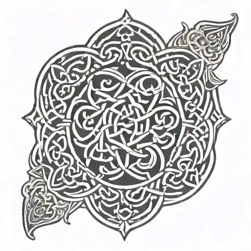 Triskel And White Ermine Celtic Knots