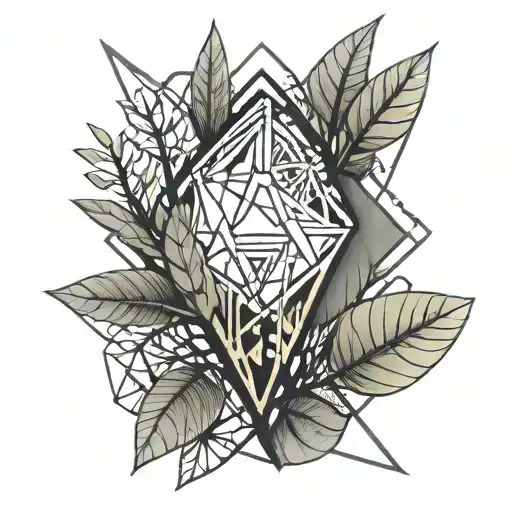 Abstract Tattoo On The Arm From A Willow Branch