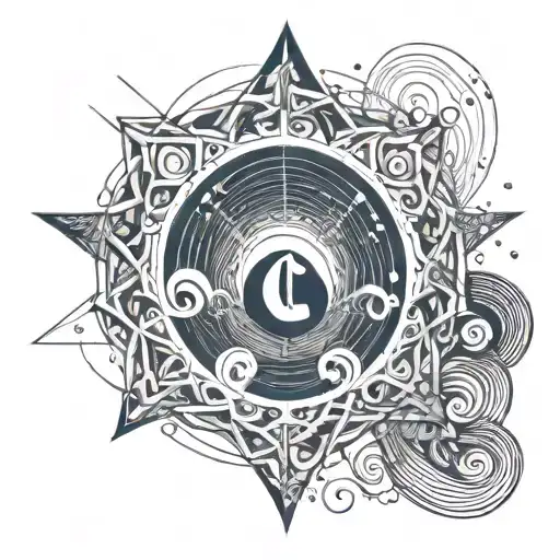 An Abstract Representation Of The Connection Between Music And The Ocean Waves