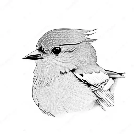 Blue Bird Sitting On A Branch