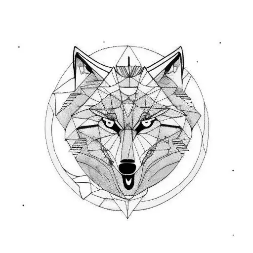 Wolf Howling At The Moon In The Forest