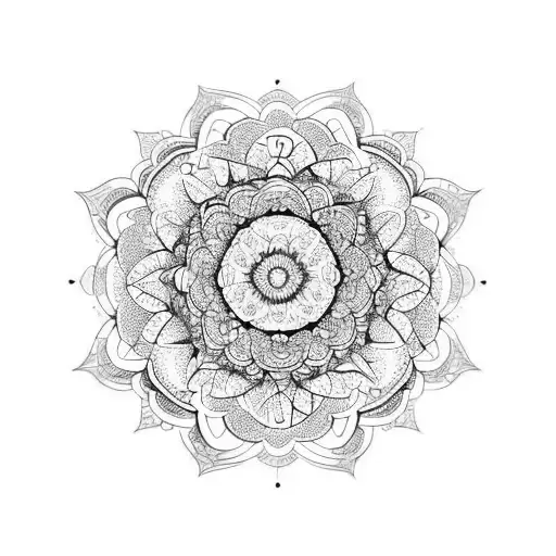 Mandala Whit Rose Beaty